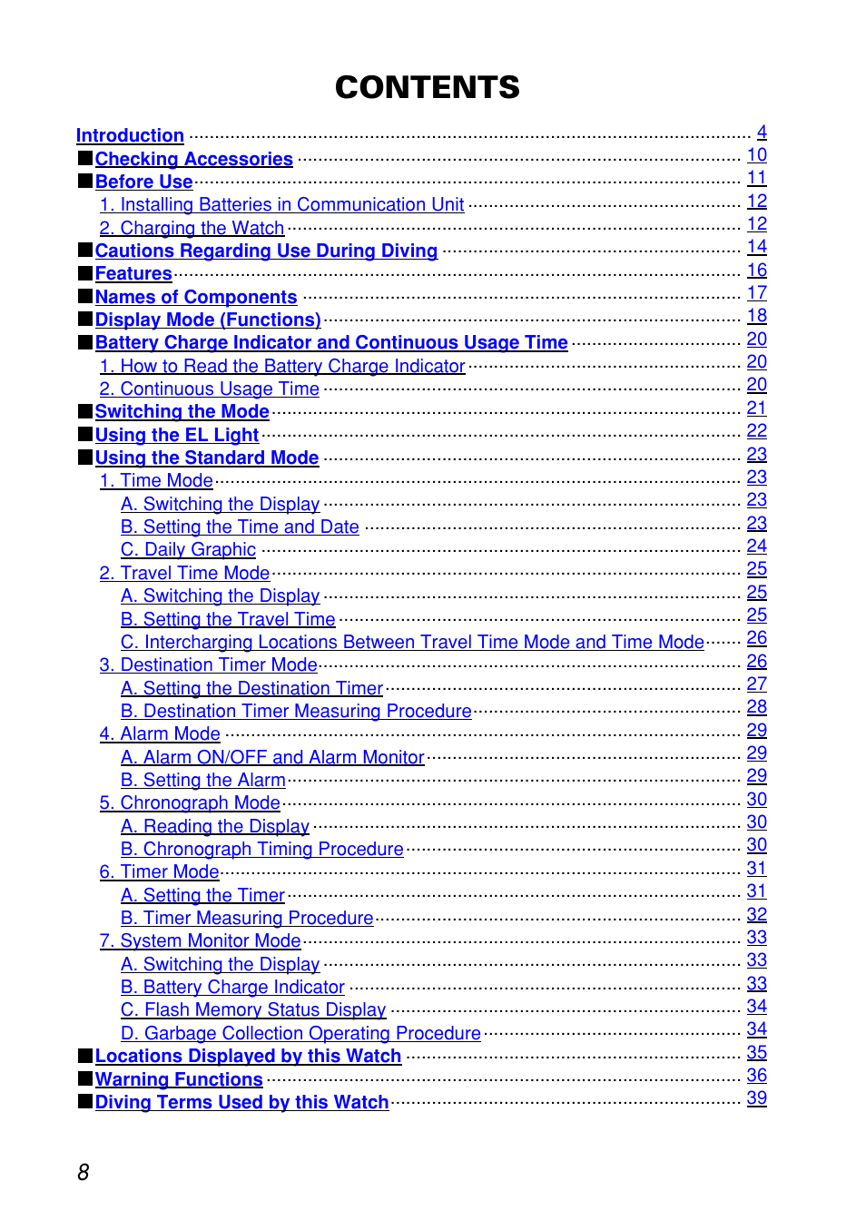 CITIZEN MG0000 User Manual | Page 8 / 157