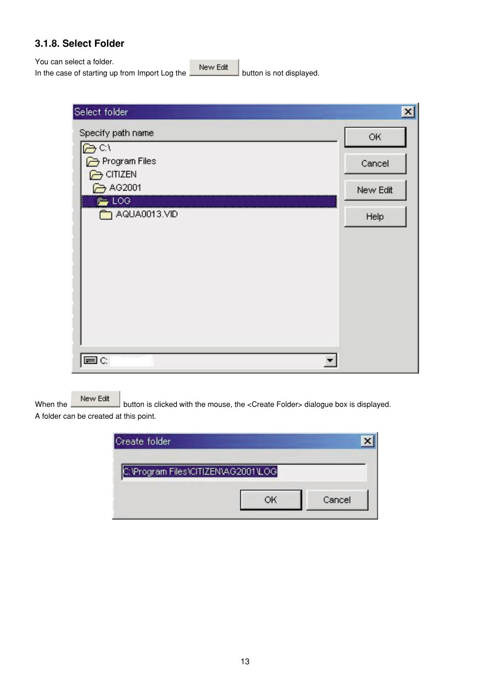 Select folder | CITIZEN MG0000 User Manual | Page 84 / 157