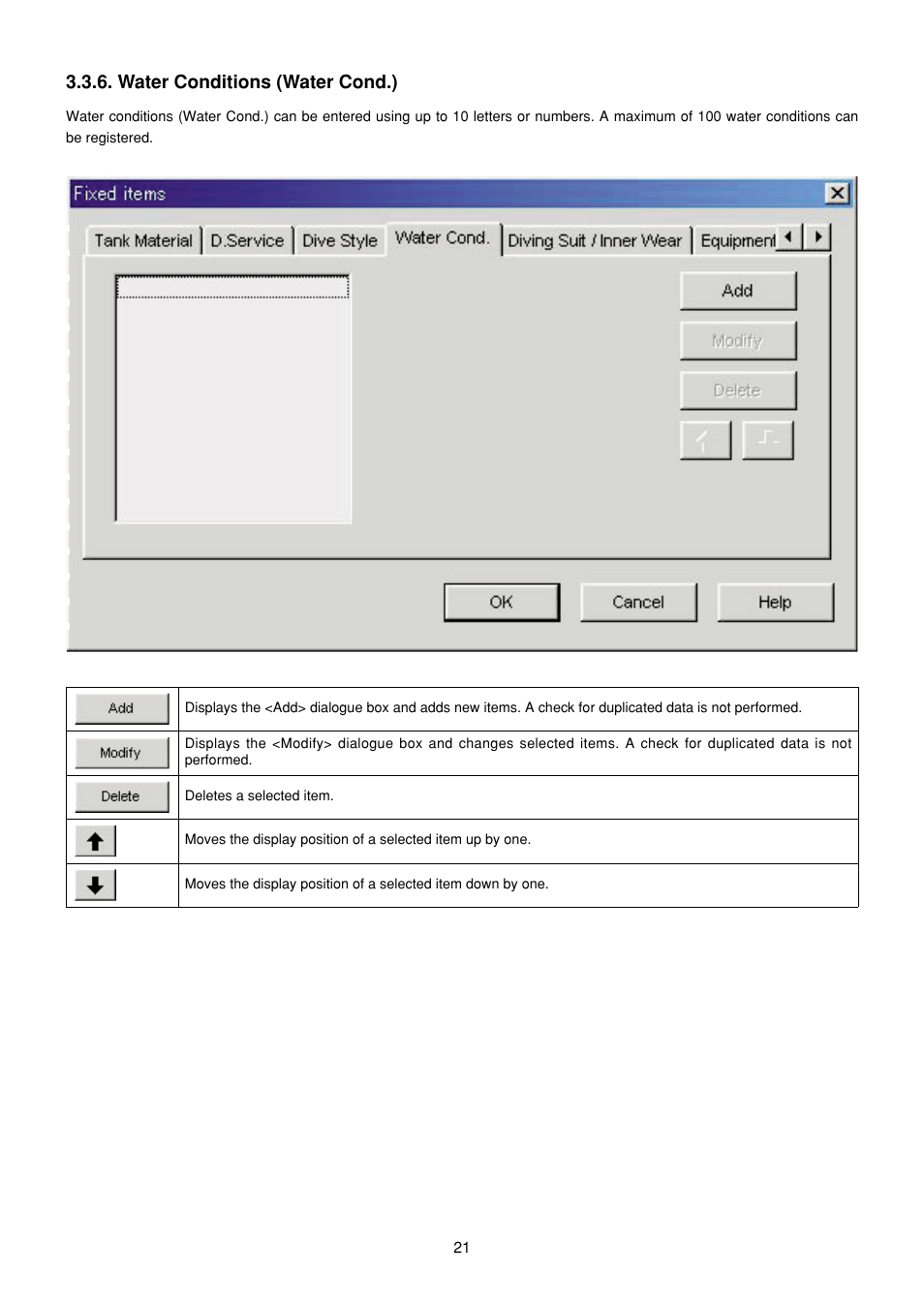 Water conditions (water cond.) | CITIZEN MG0000 User Manual | Page 92 / 157