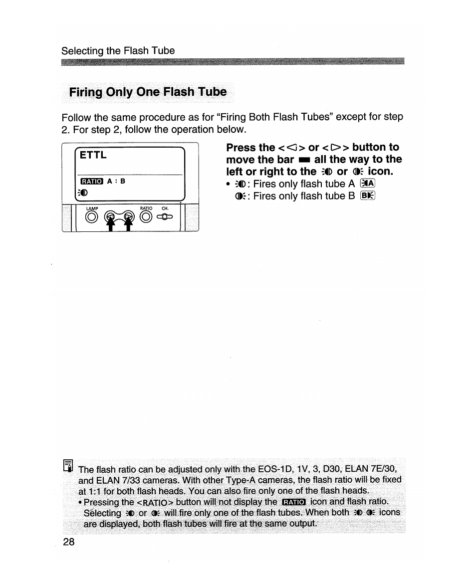Firing only one flash tube | Canon MR-14EX User Manual | Page 28 / 90
