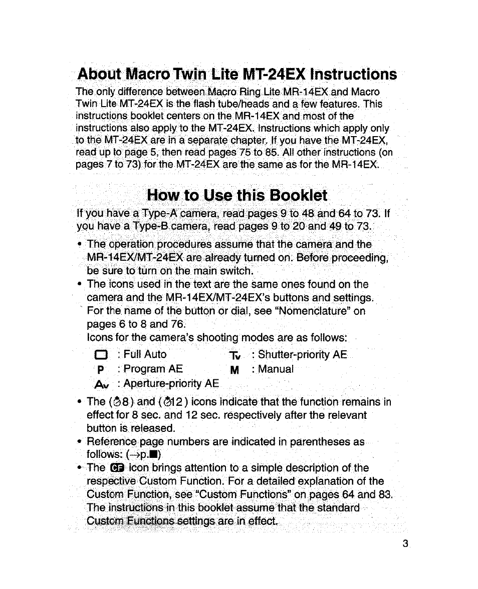 About macro twin lite mt-24ex instructions, How to use this b | Canon MR-14EX User Manual | Page 3 / 90