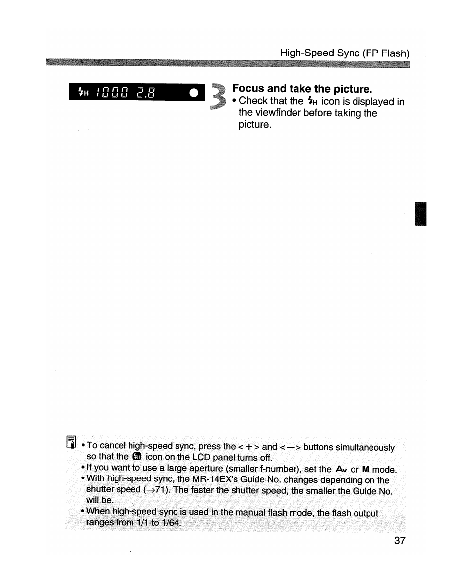 Focus and take the picture | Canon MR-14EX User Manual | Page 37 / 90