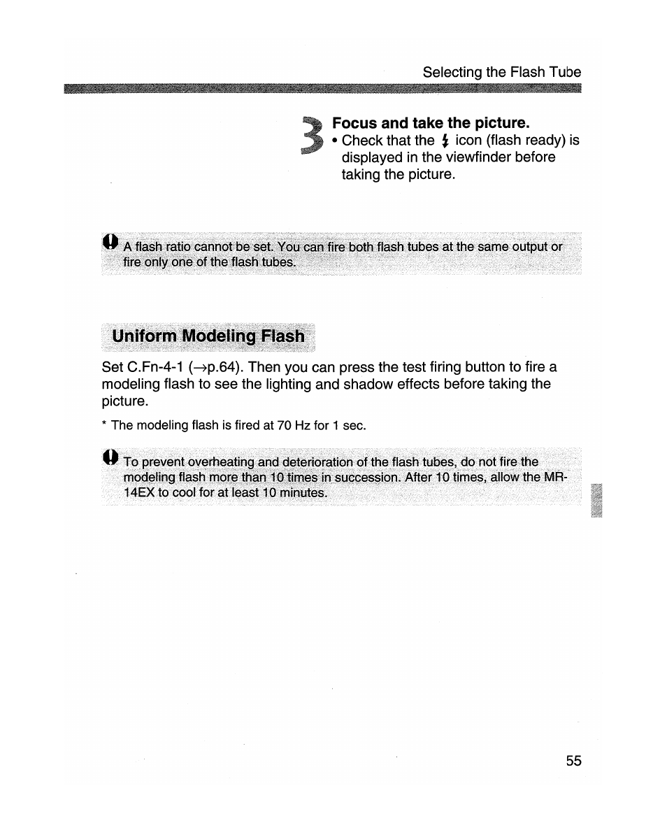 Focus and take the picture | Canon MR-14EX User Manual | Page 55 / 90