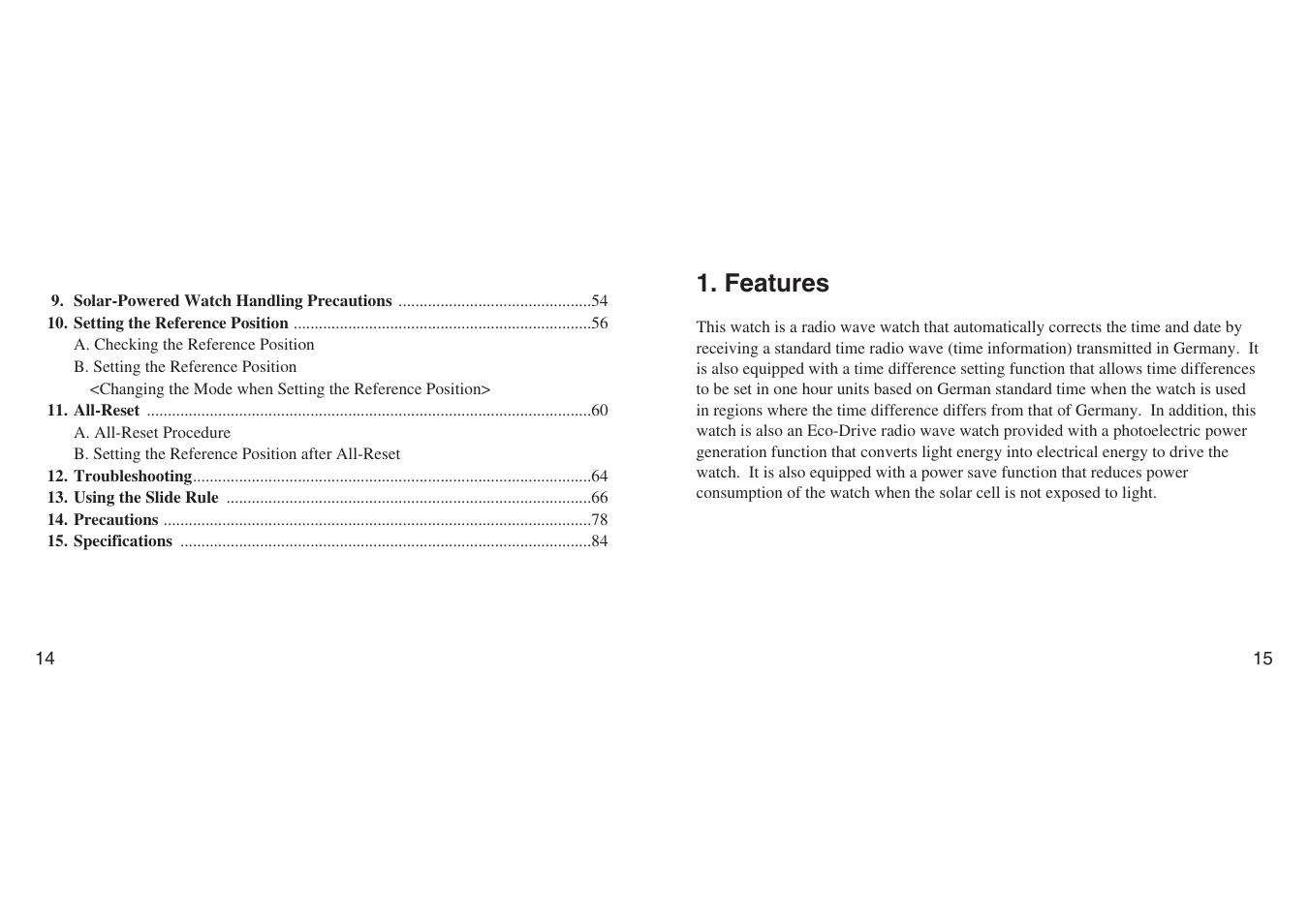Features | CITIZEN H461 User Manual | Page 7 / 42