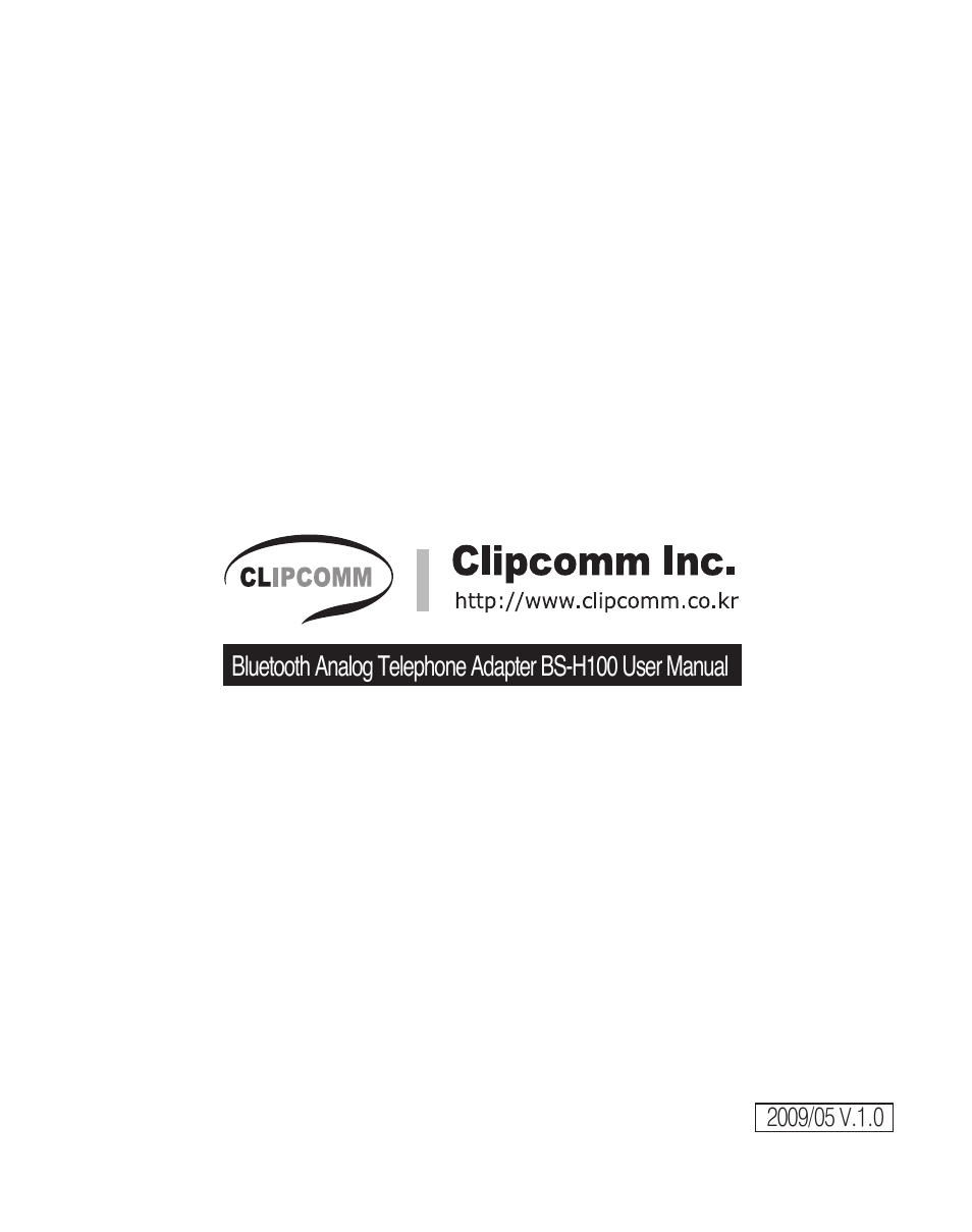 Clipcomm BS-H100 User Manual | Page 24 / 24