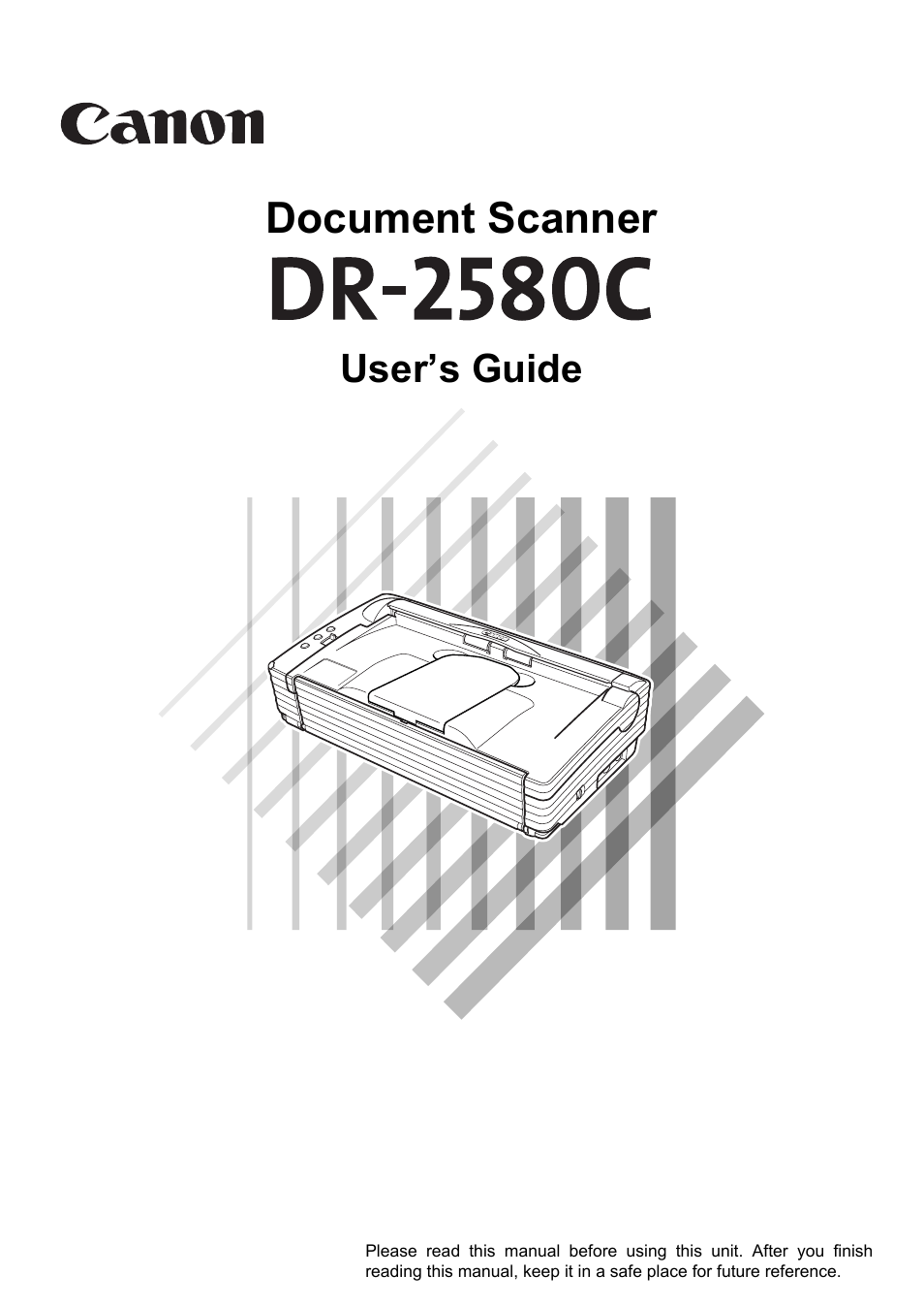 Canon DR-2580C User Manual | 116 pages