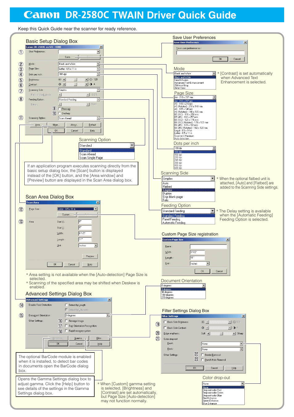 Twain driver, Twain driver quick guide | Canon DR-2580C User Manual | Page 113 / 116