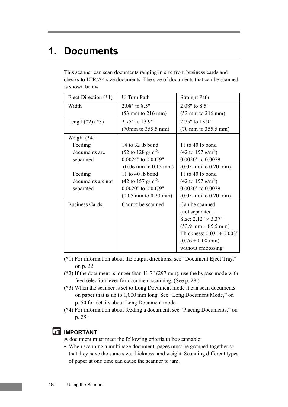 Documents, Ness card. (see p. 18.) | Canon DR-2580C User Manual | Page 22 / 116