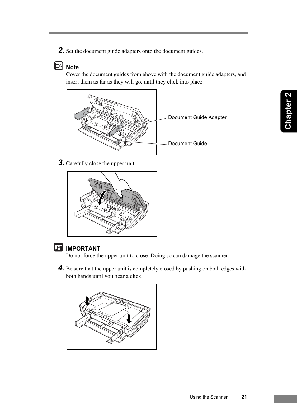 P. 21, Chapter 2 2 | Canon DR-2580C User Manual | Page 25 / 116