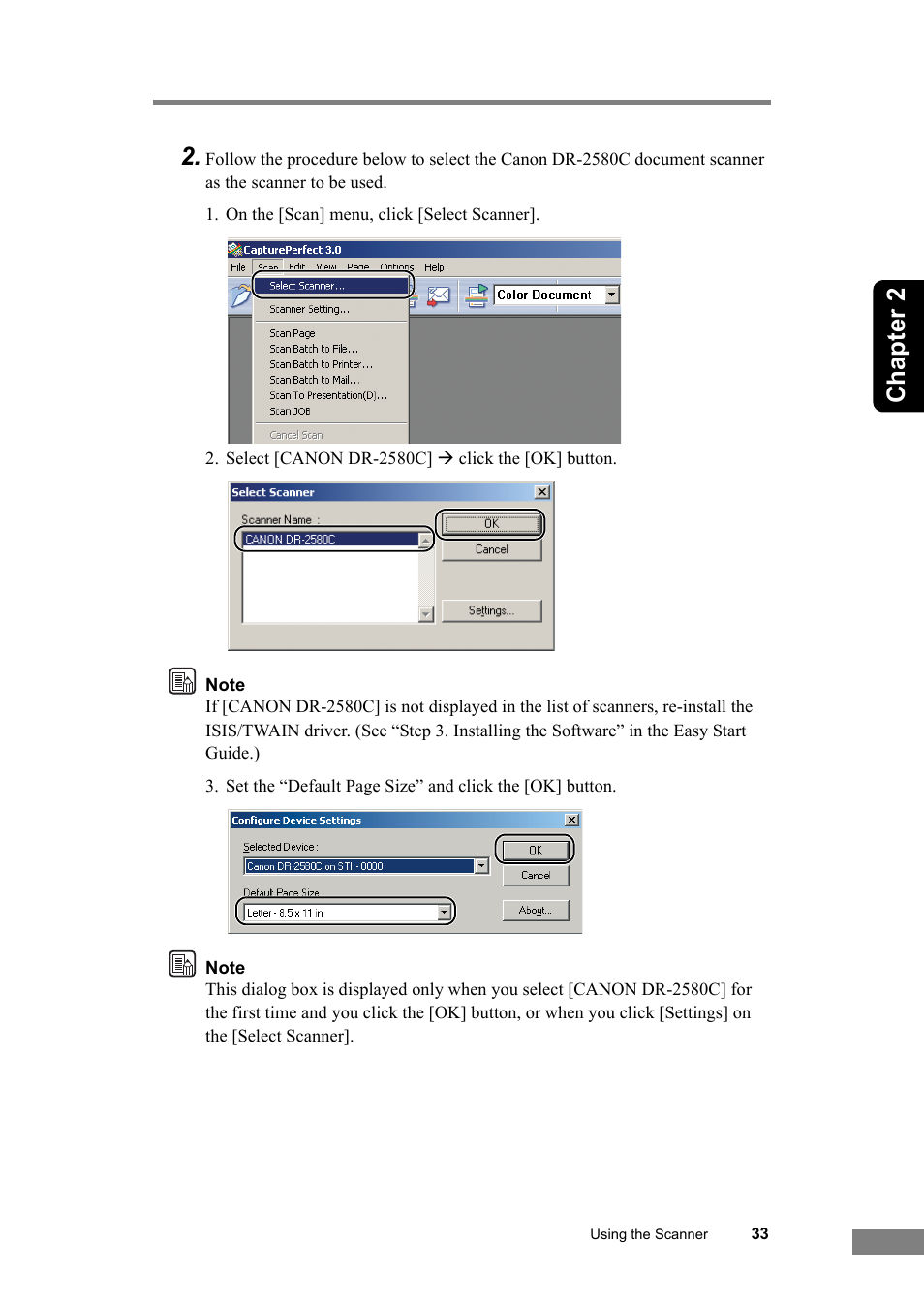 Chapter 2 2 | Canon DR-2580C User Manual | Page 37 / 116