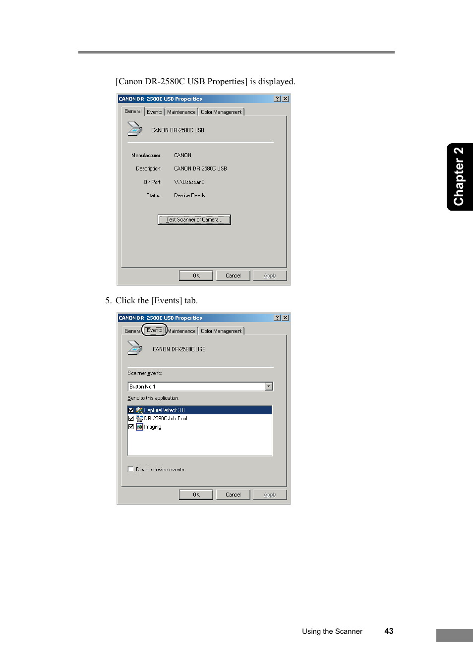 Chapter 2 | Canon DR-2580C User Manual | Page 47 / 116