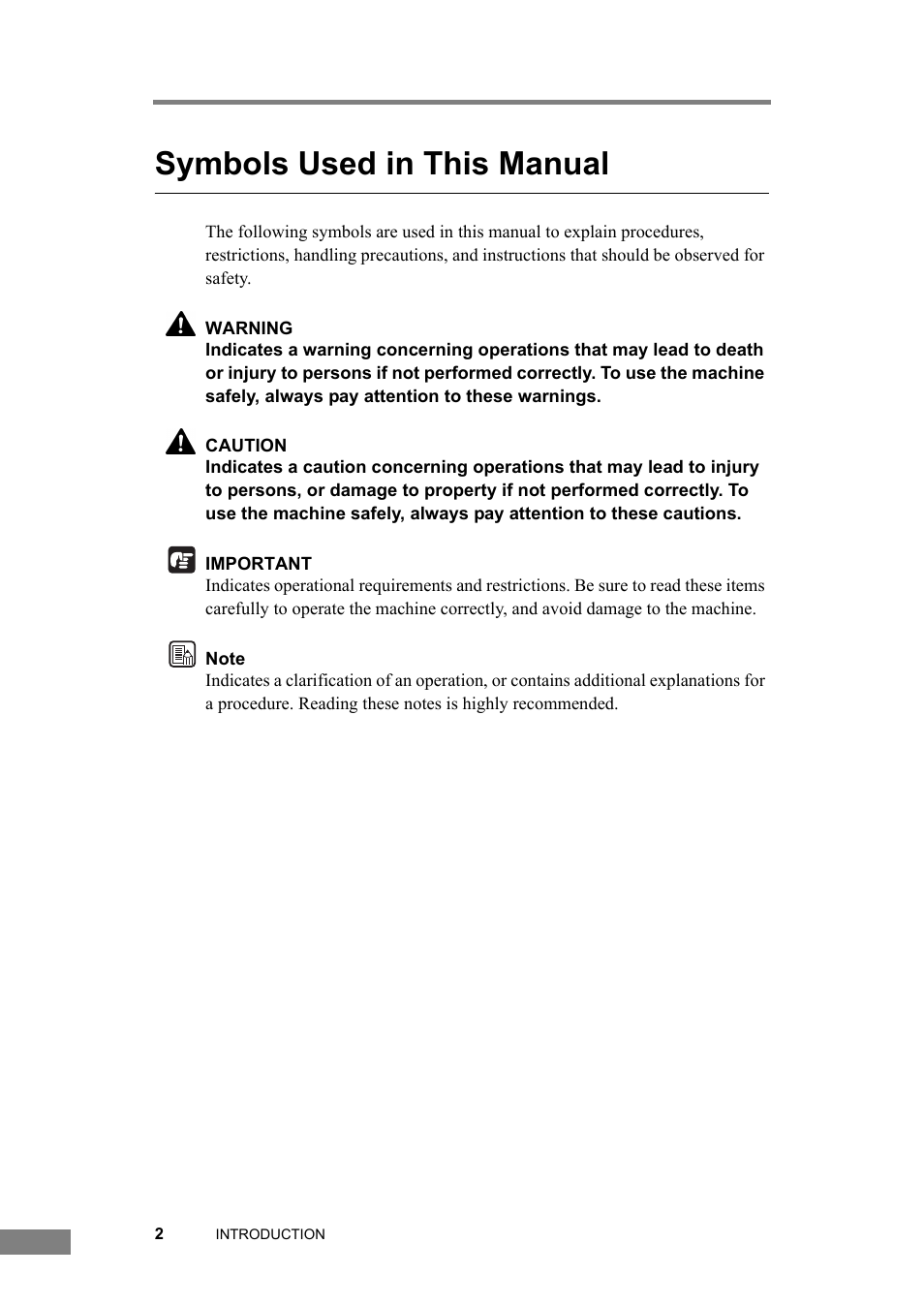 Symbols used in this manual | Canon DR-2580C User Manual | Page 6 / 116