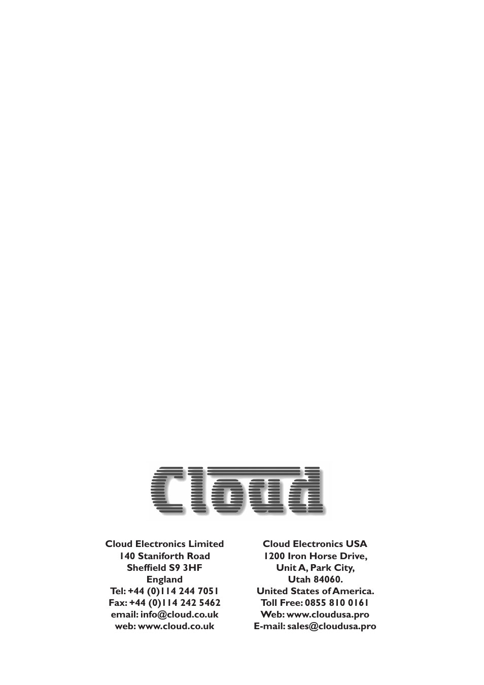 Cloud Electronics 46-50 User Manual | Page 28 / 28