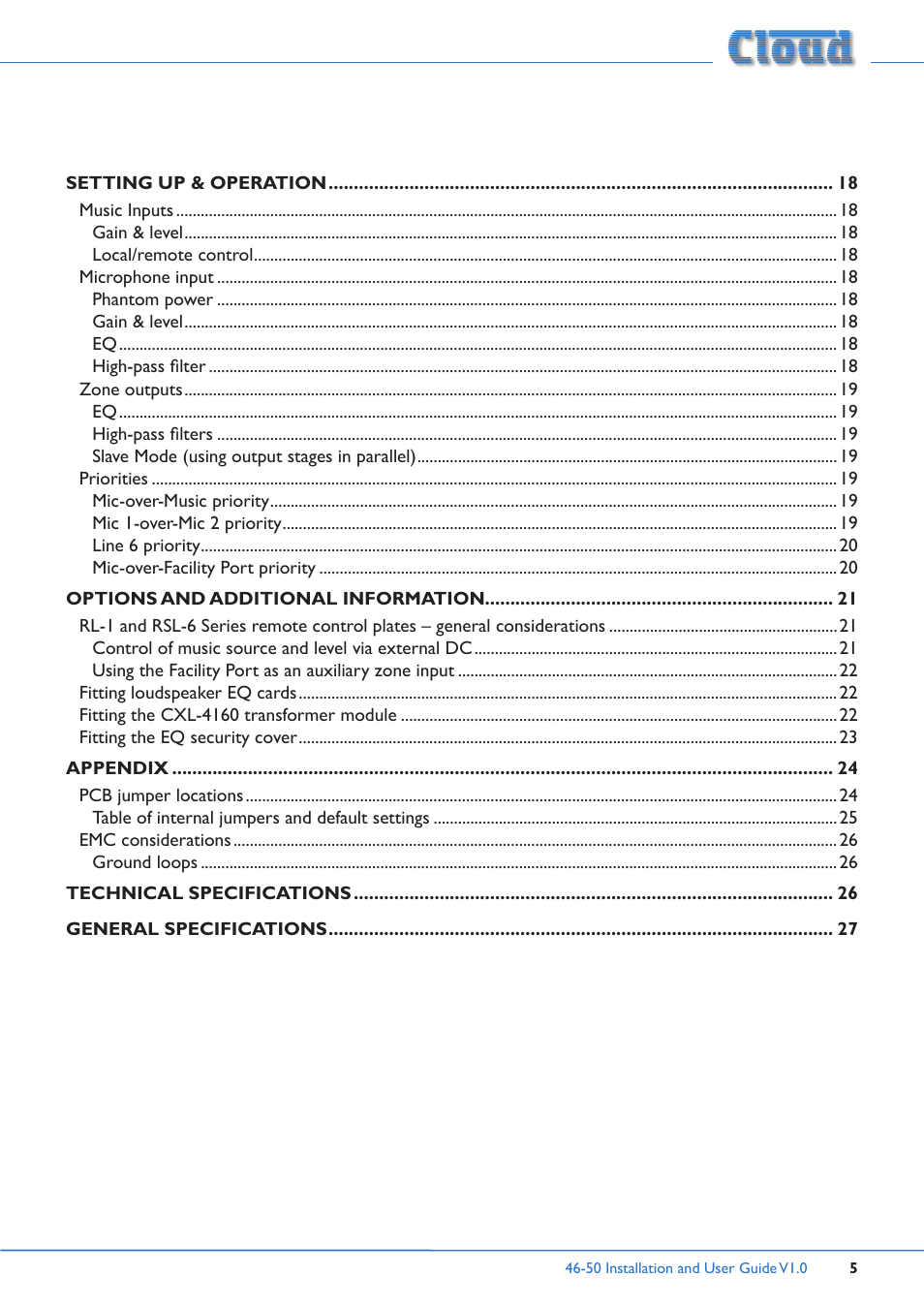 Cloud Electronics 46-50 User Manual | Page 5 / 28