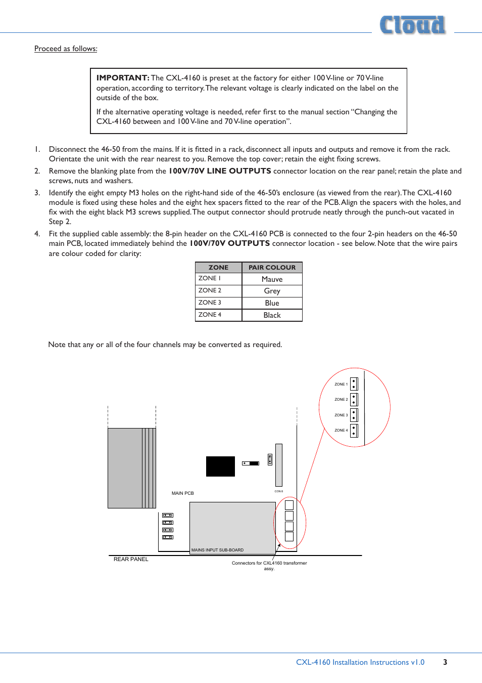 Cloud Electronics 46-50 - CXL-4160 User Manual | Page 3 / 7