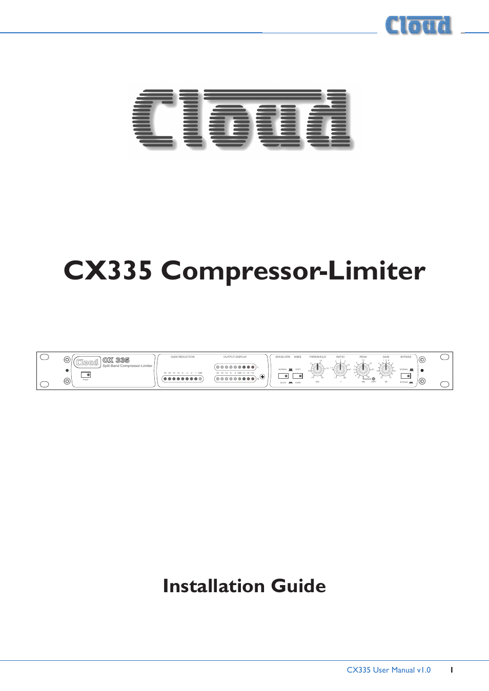 Cloud Electronics CX335 User Manual | 16 pages