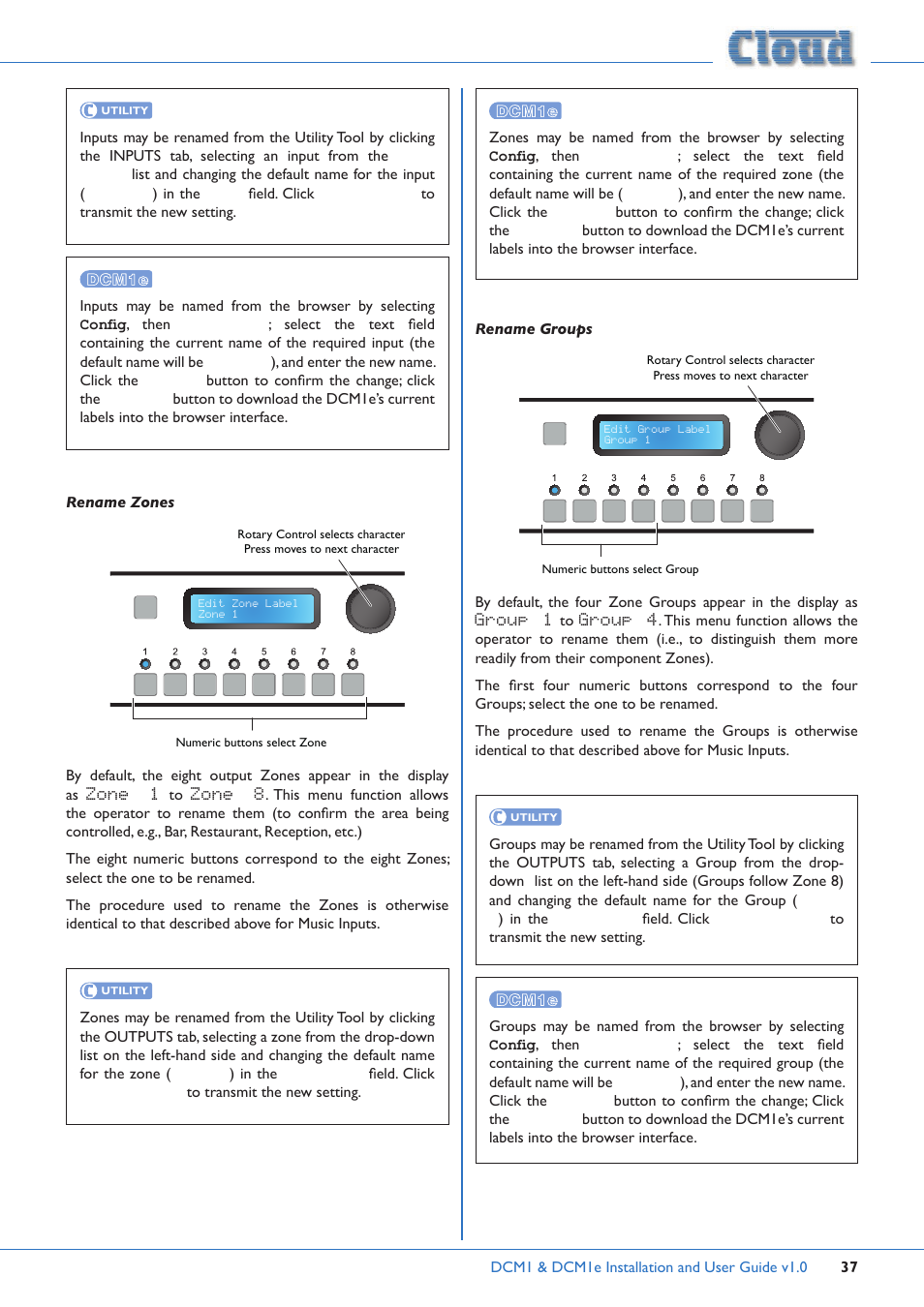 Cloud Electronics DCM1 User Manual | Page 37 / 79