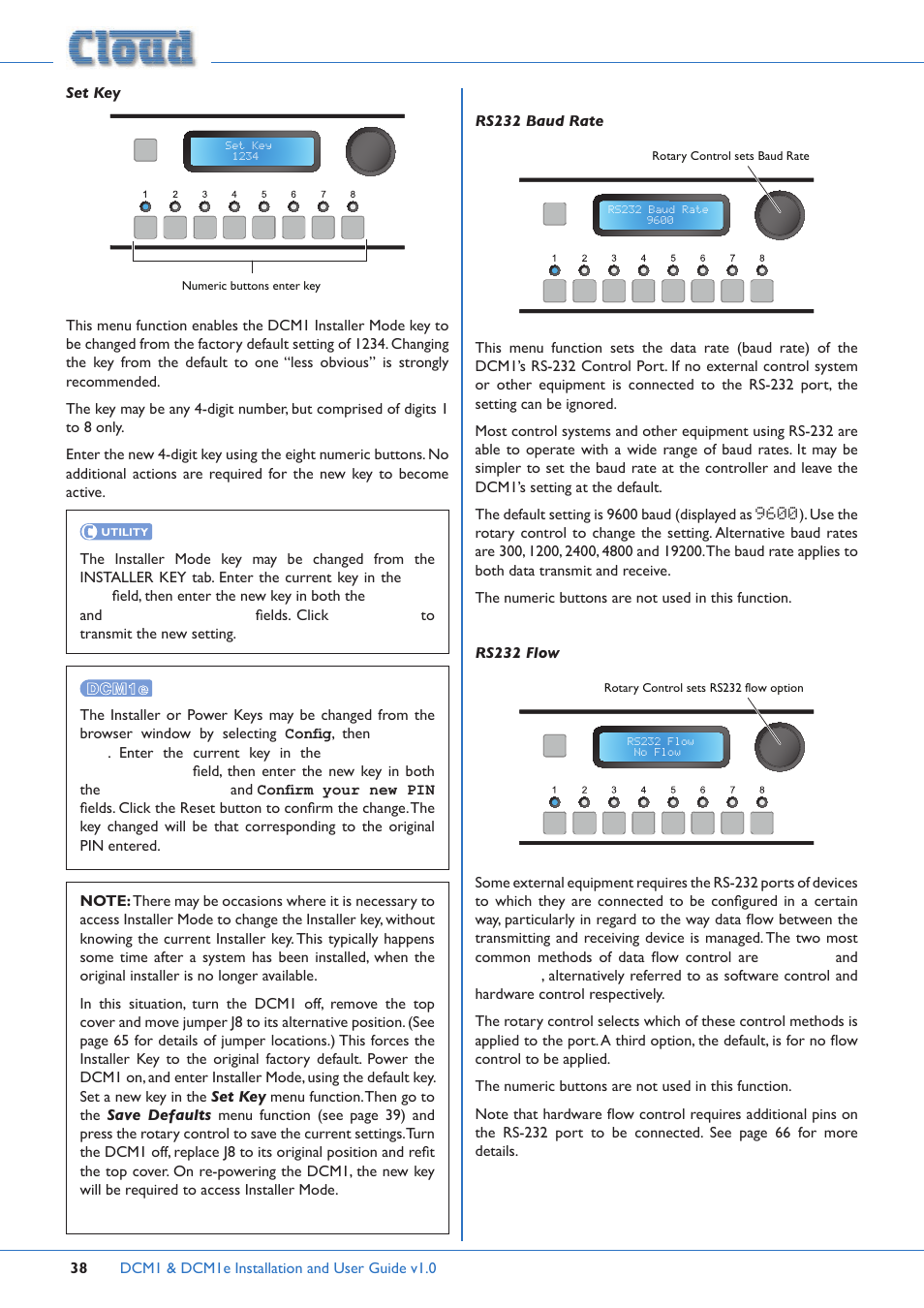 Cloud Electronics DCM1 User Manual | Page 38 / 79