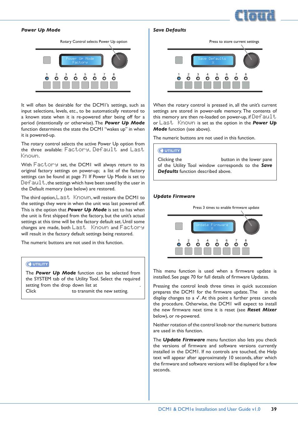Cloud Electronics DCM1 User Manual | Page 39 / 79