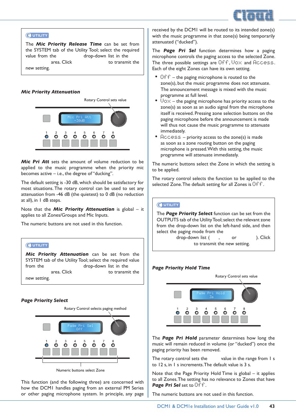 Cloud Electronics DCM1 User Manual | Page 43 / 79