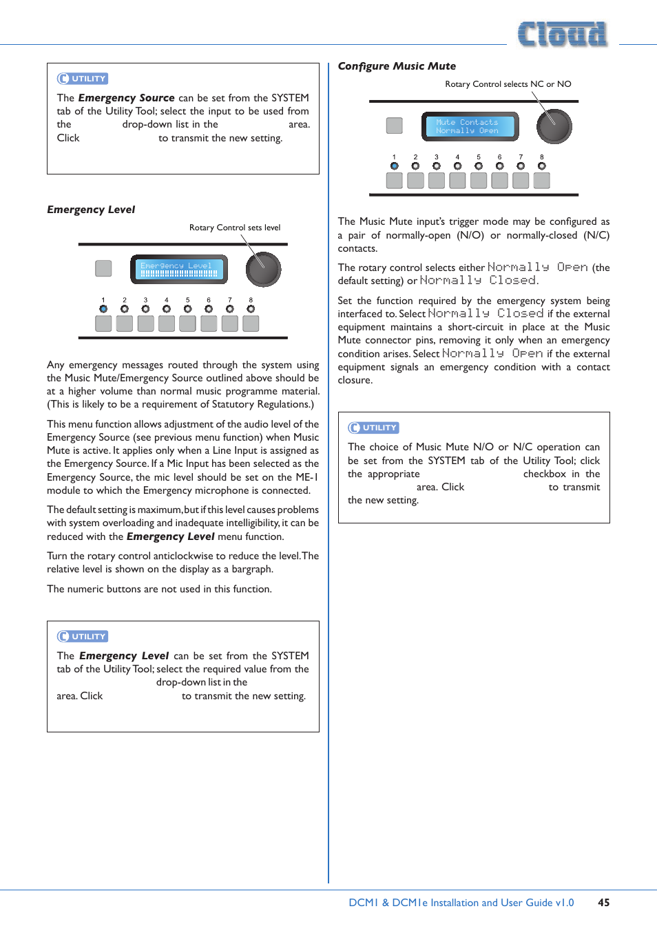 Cloud Electronics DCM1 User Manual | Page 45 / 79