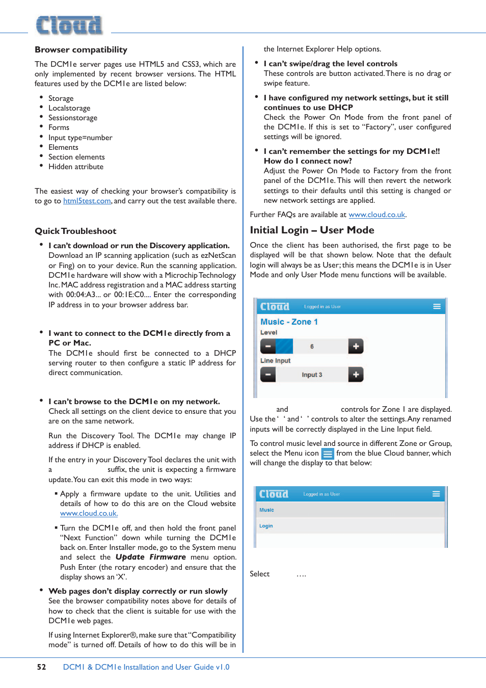 Cloud Electronics DCM1 User Manual | Page 52 / 79