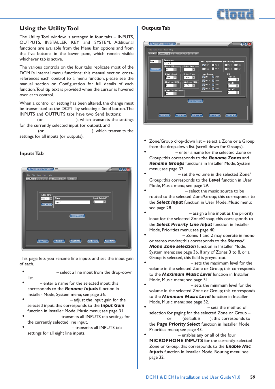 Cloud Electronics DCM1 User Manual | Page 59 / 79