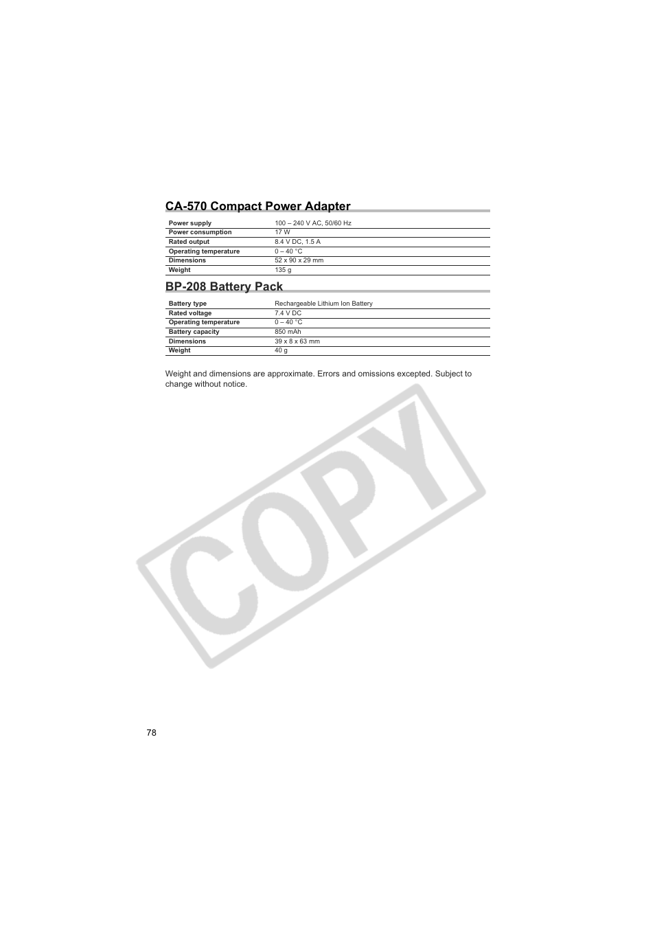 Canon DCD CAMCORDER User Manual | Page 78 / 83