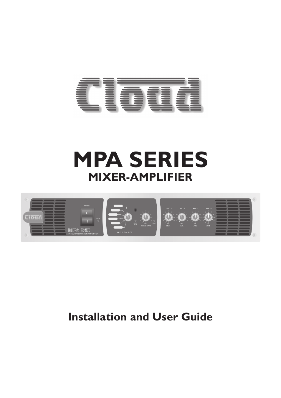Cloud Electronics MPA60 User Manual | 16 pages