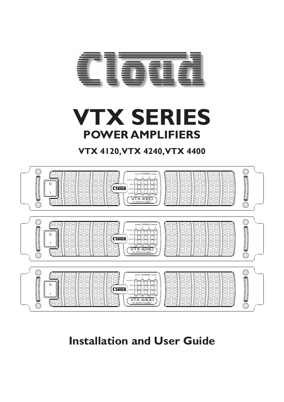 Cloud Electronics VTX4400 User Manual | 16 pages