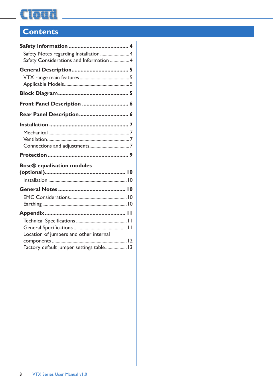 Cloud Electronics VTX4400 User Manual | Page 3 / 16