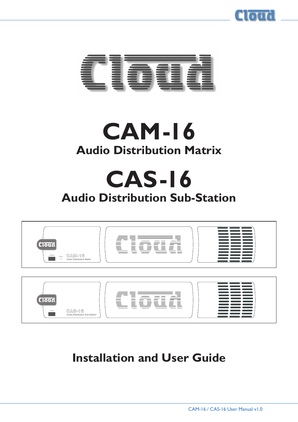 Cloud Electronics CAM16 User Manual | 12 pages