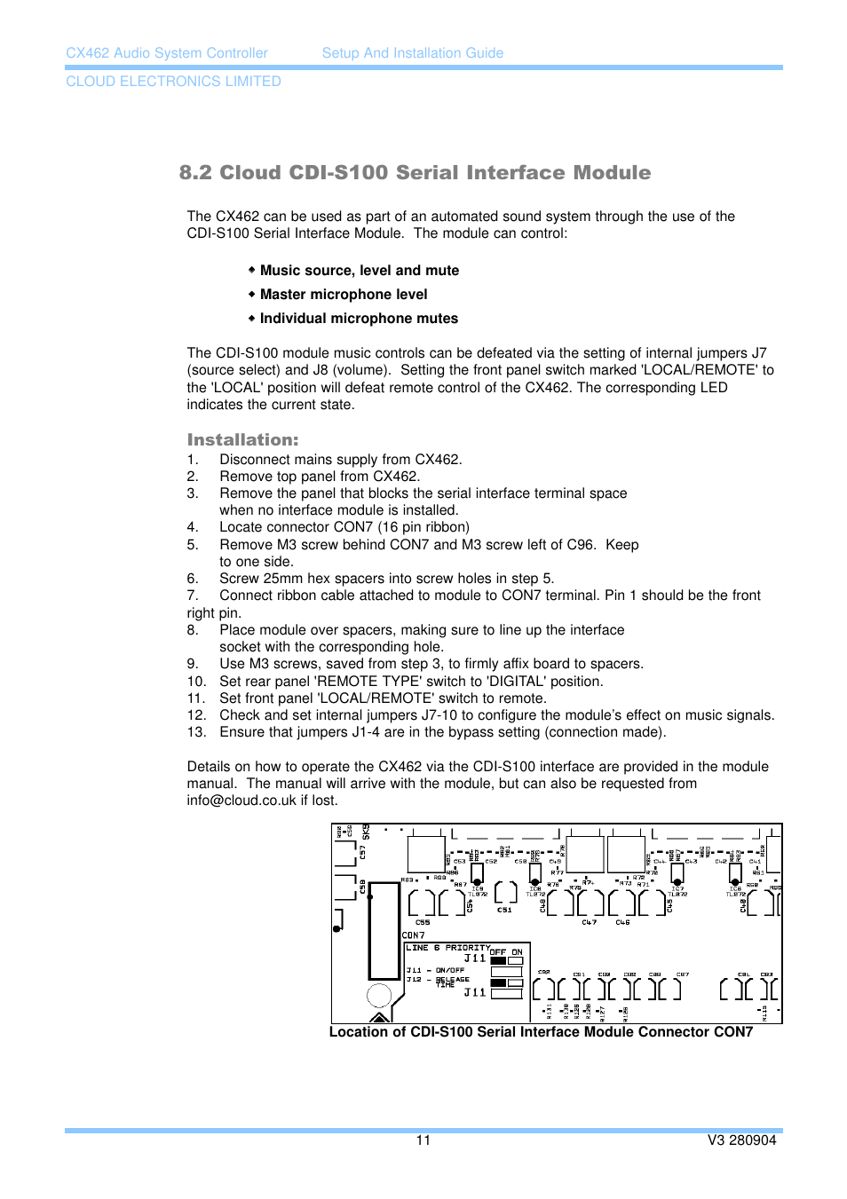 2 cloud cdi-s100 serial interface module | Cloud Electronics CX462 User Manual | Page 17 / 23