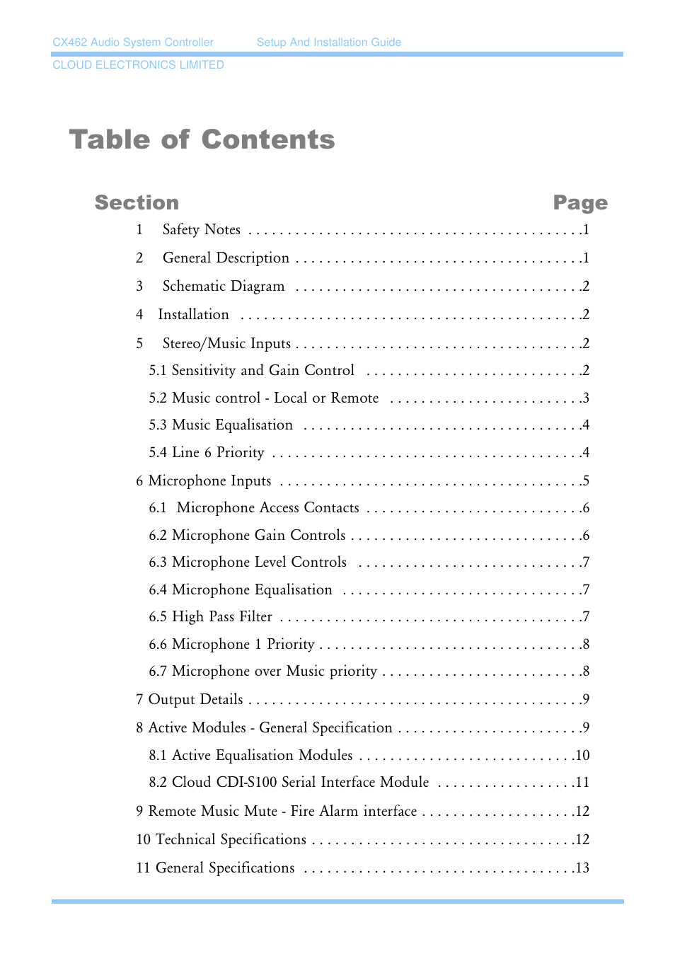 Cloud Electronics CX462 User Manual | Page 5 / 23