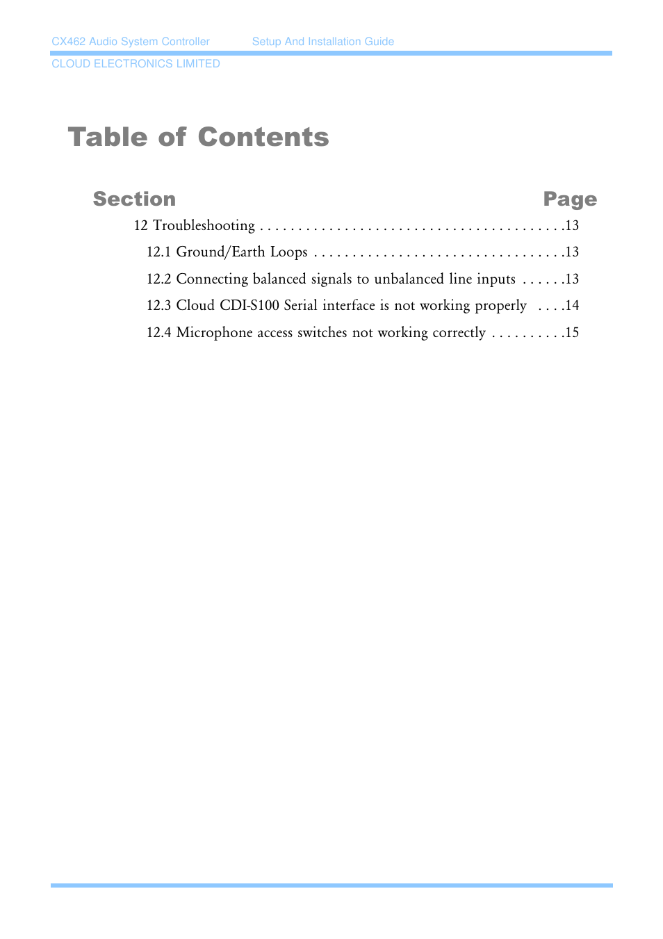 Cloud Electronics CX462 User Manual | Page 6 / 23
