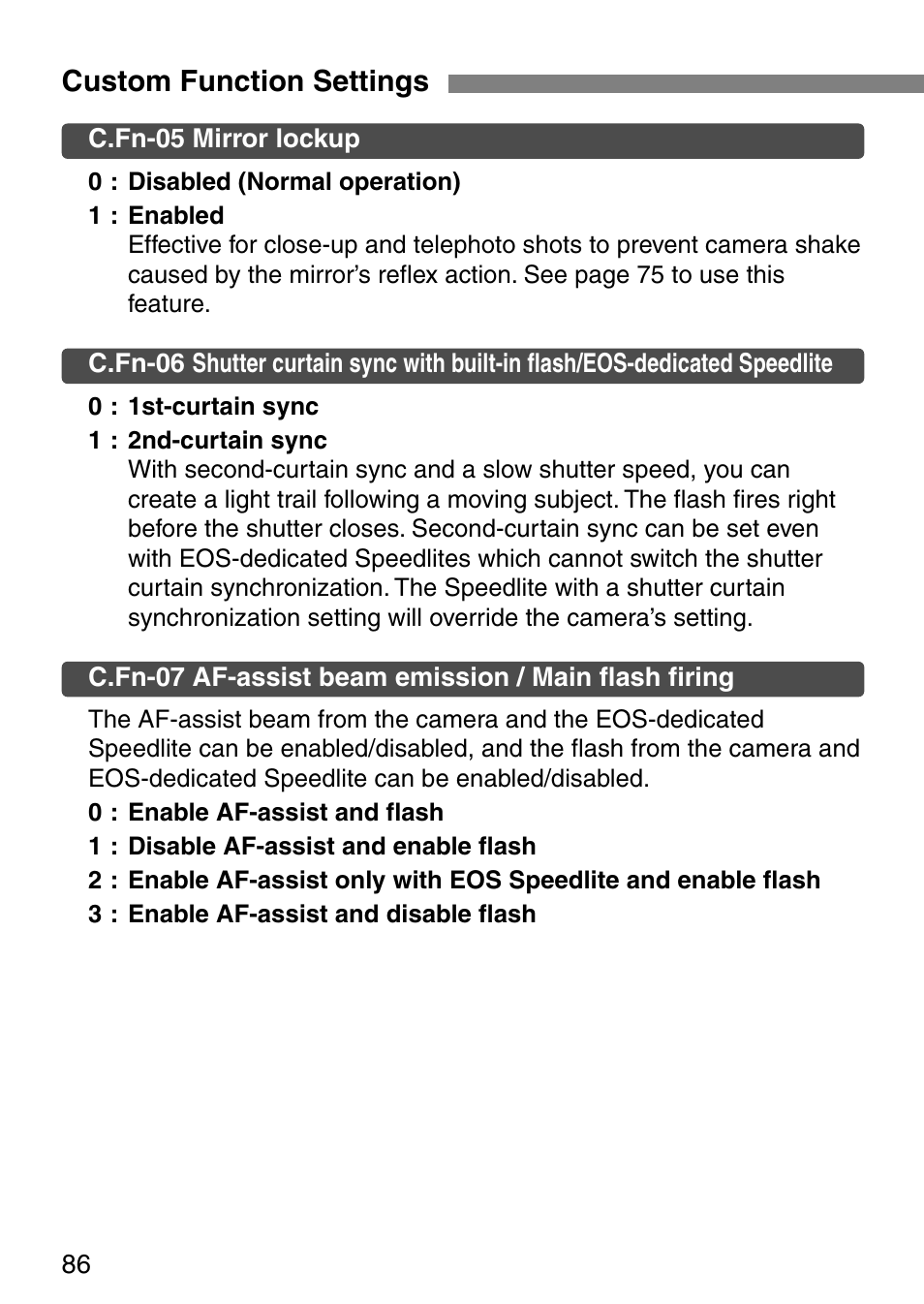 Canon EOS ELAN7NE-33V User Manual | Page 86 / 100