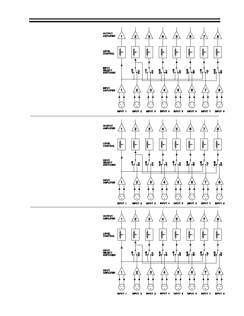 5 input routing diagrams | Cloud Electronics CXA850 User Manual | Page 5 / 11