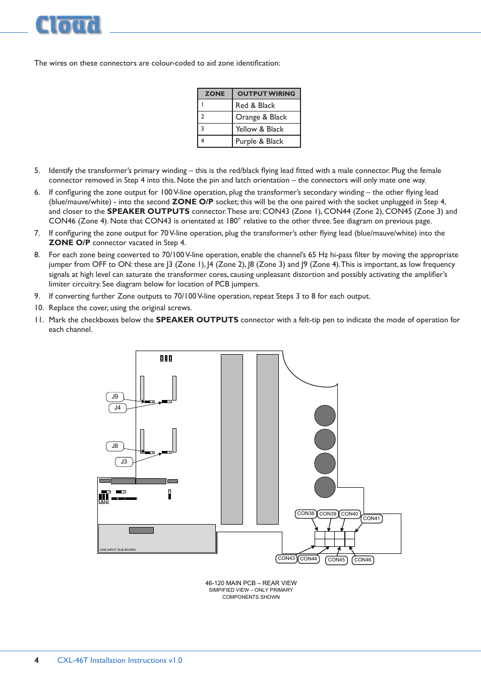 Cloud Electronics 46-120 - CXL-46T User Manual | Page 4 / 5