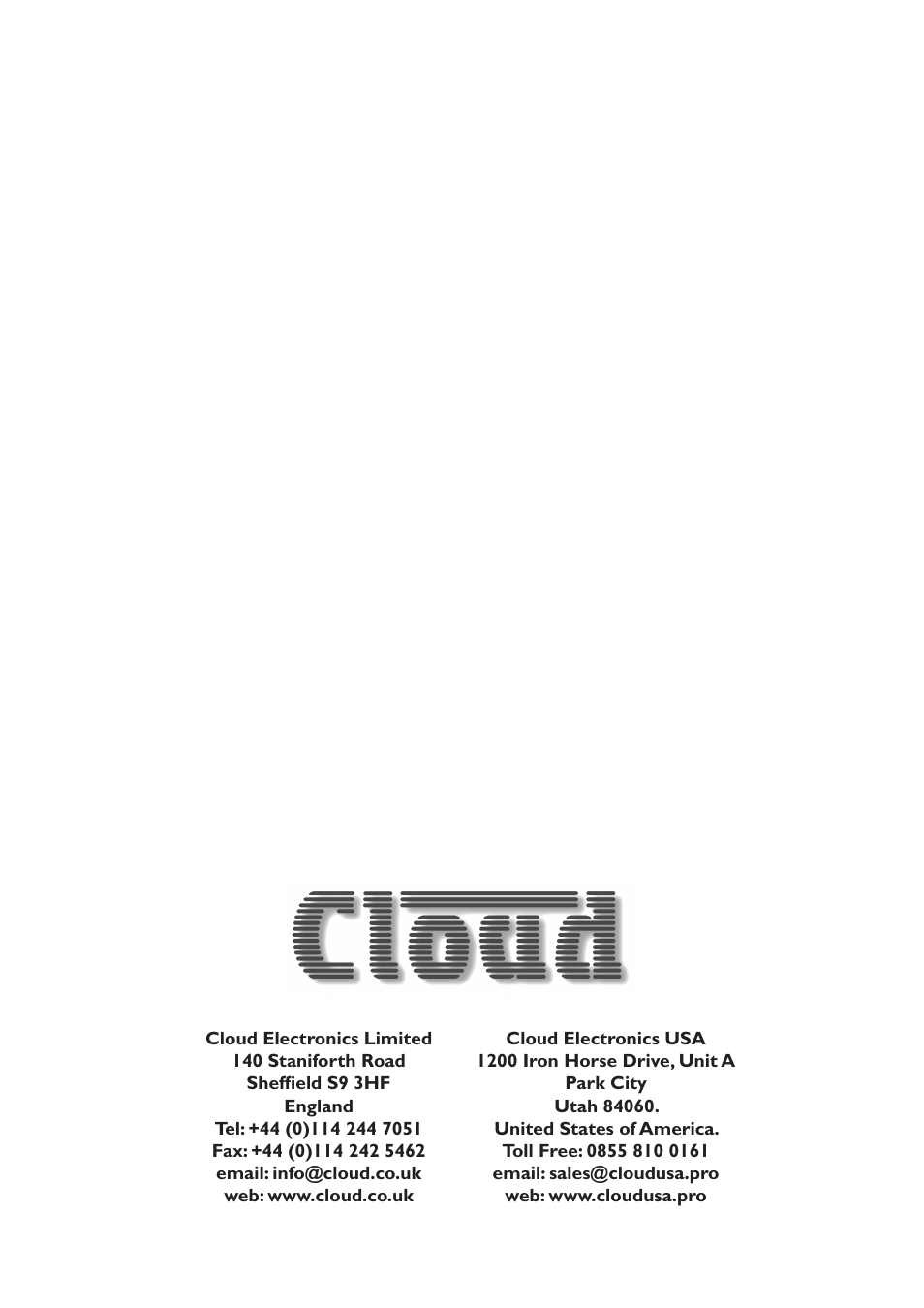 Cloud Electronics 46-120 - CXL-46T User Manual | Page 5 / 5