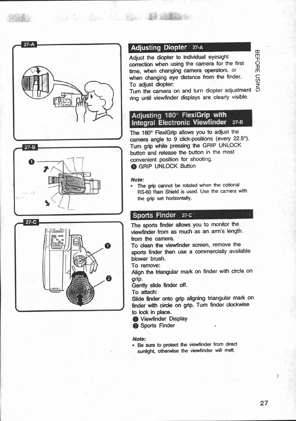 Press + and - buttons to scan day display, Press shift button when correct day is shown, Press + and - buttons to scan hour display | Press shift button when correct hour is shown | Canon E 250 User Manual | Page 35 / 104