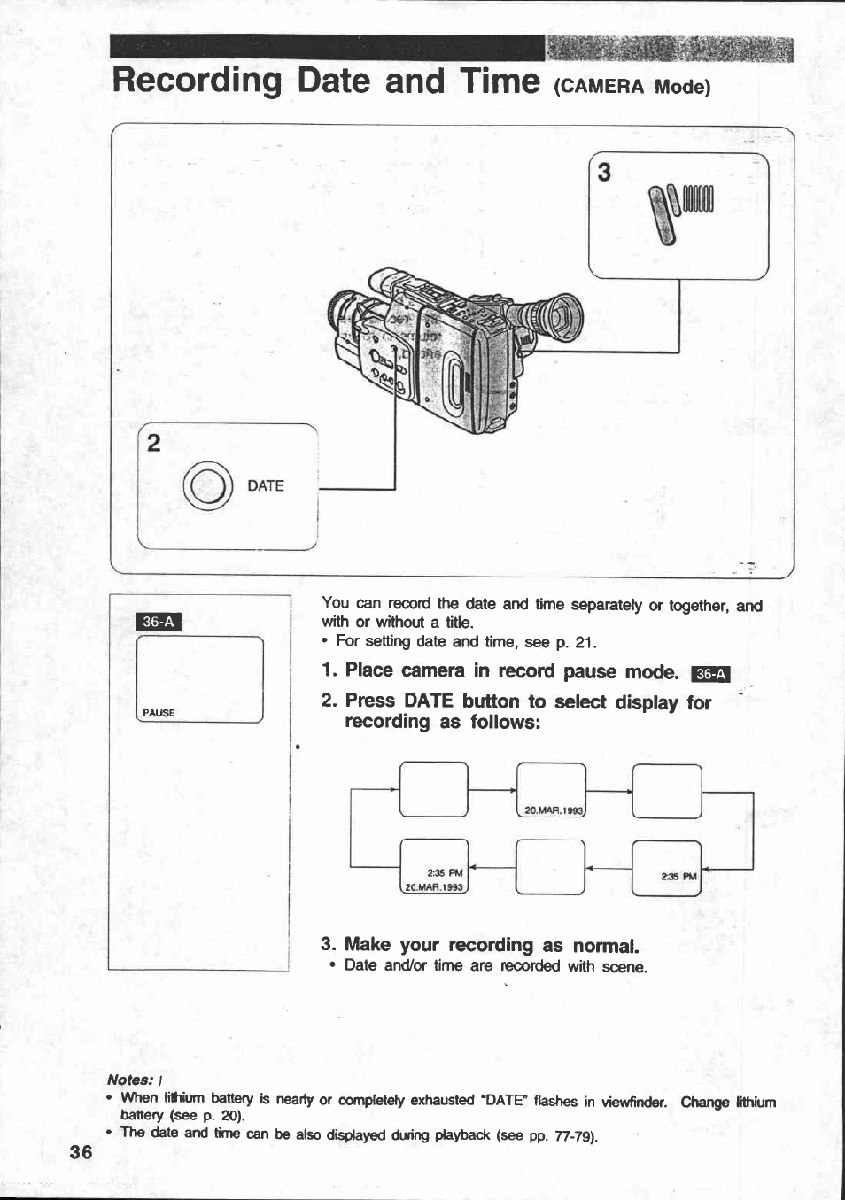 Video cassette warning з2-а, Battery pack warning з2-в, About backlighting 32-c | Recording using tripod 32-d, Video cassette warning, Battery pack warning, About backlighting, Recording using tripod | Canon E 250 User Manual | Page 44 / 104