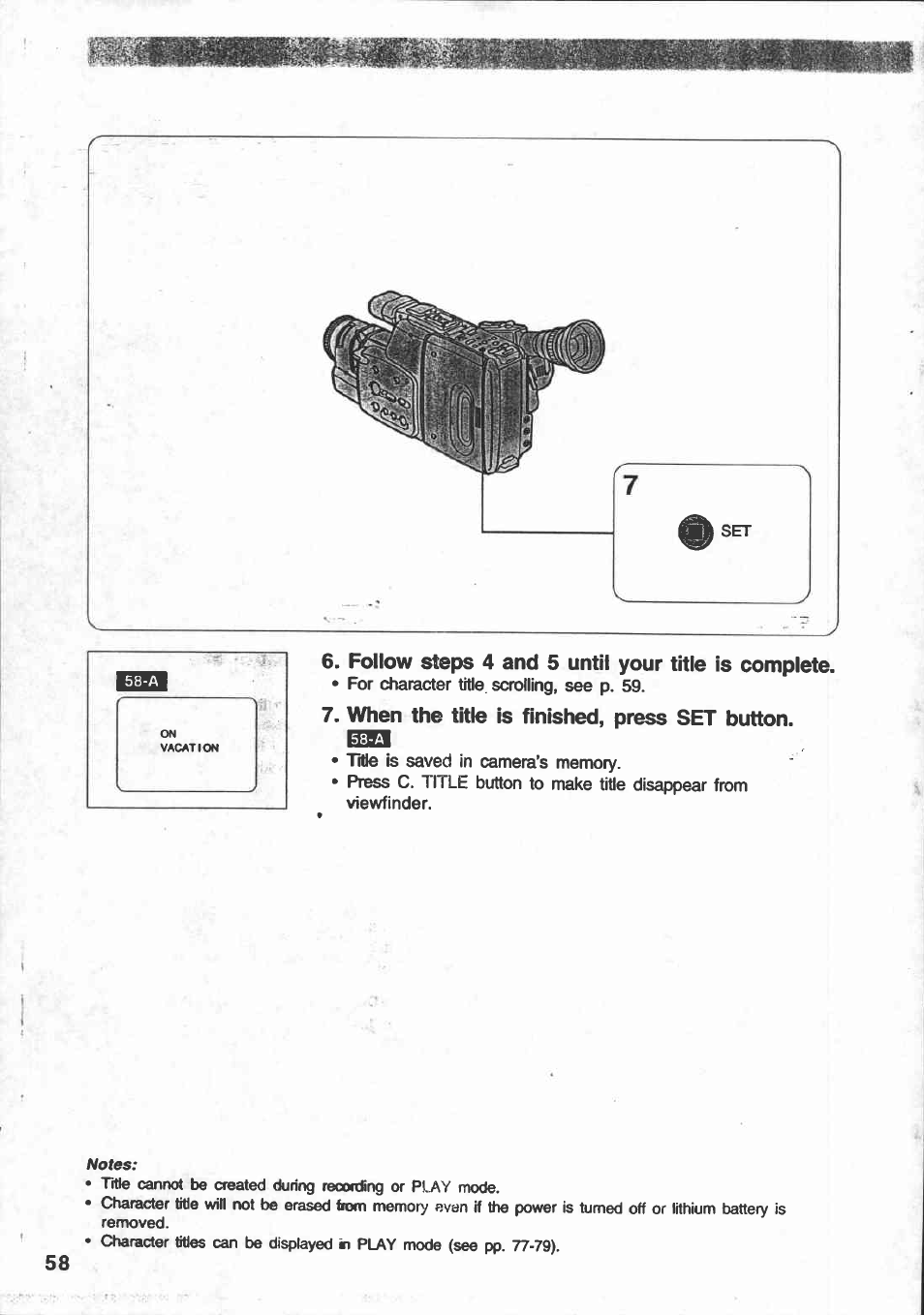 Press + and - buttons to select desired mode | Canon E 250 User Manual | Page 62 / 104