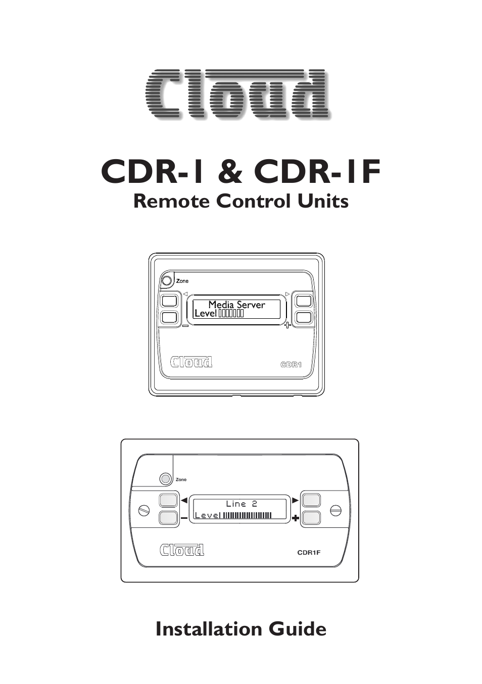 Cloud Electronics CDR-1B User Manual | 20 pages