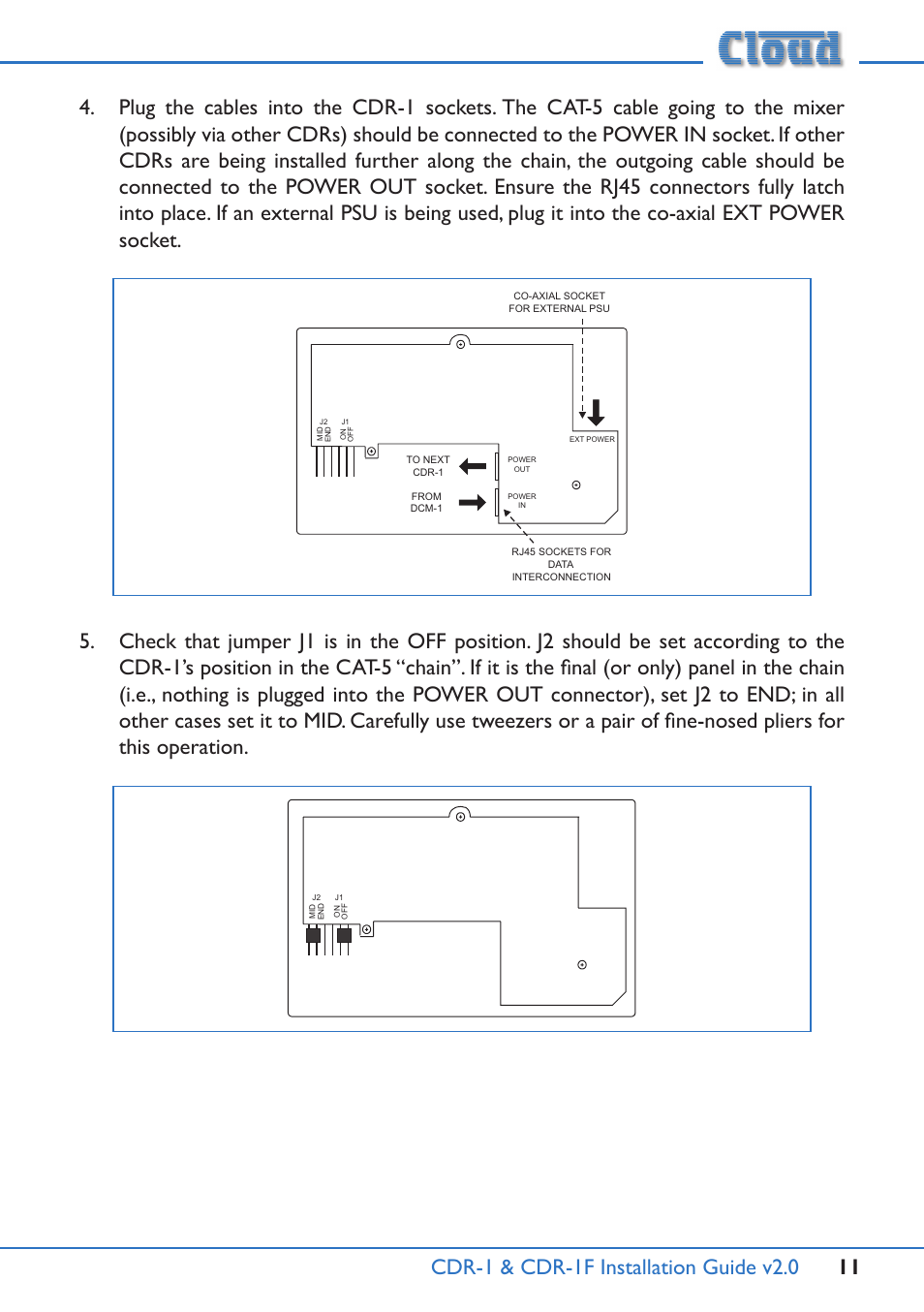Cloud Electronics CDR-1B User Manual | Page 11 / 20