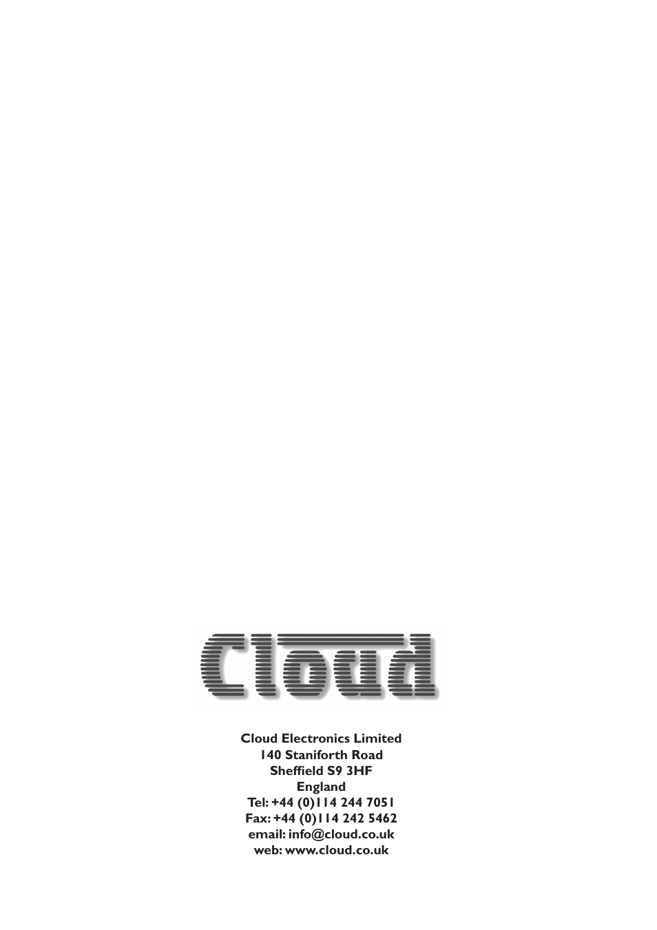 Cloud Electronics CXL-100T User Manual | Page 12 / 12