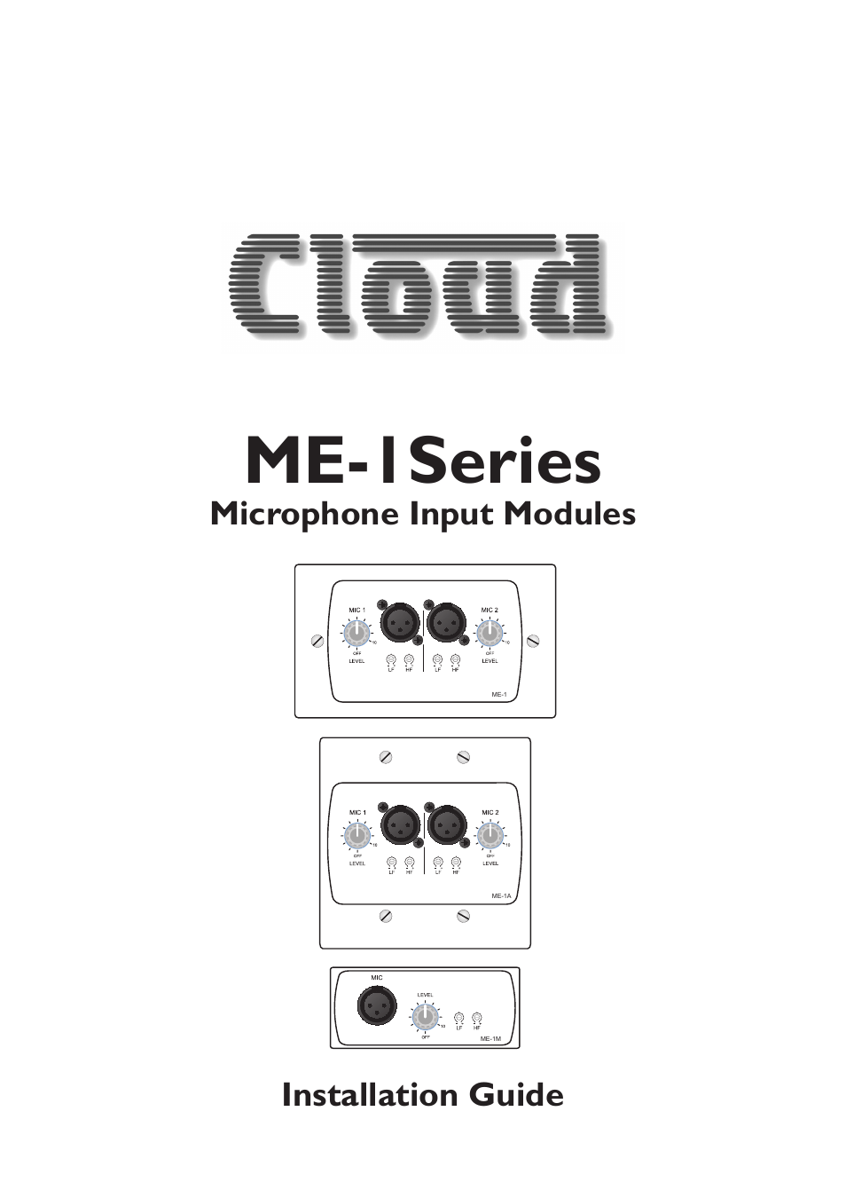 Cloud Electronics ME-1B User Manual | 4 pages