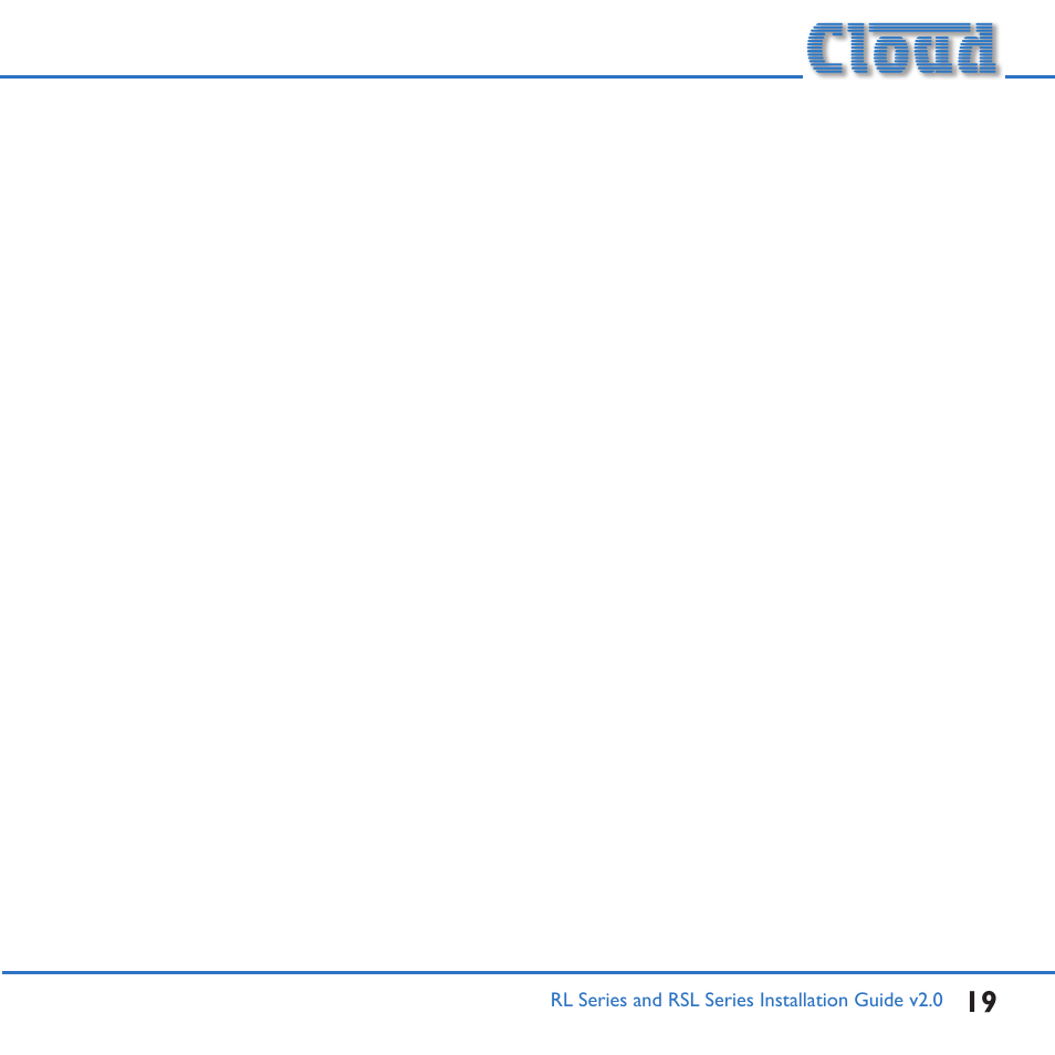 Cloud Electronics RL-1MB User Manual | Page 19 / 20