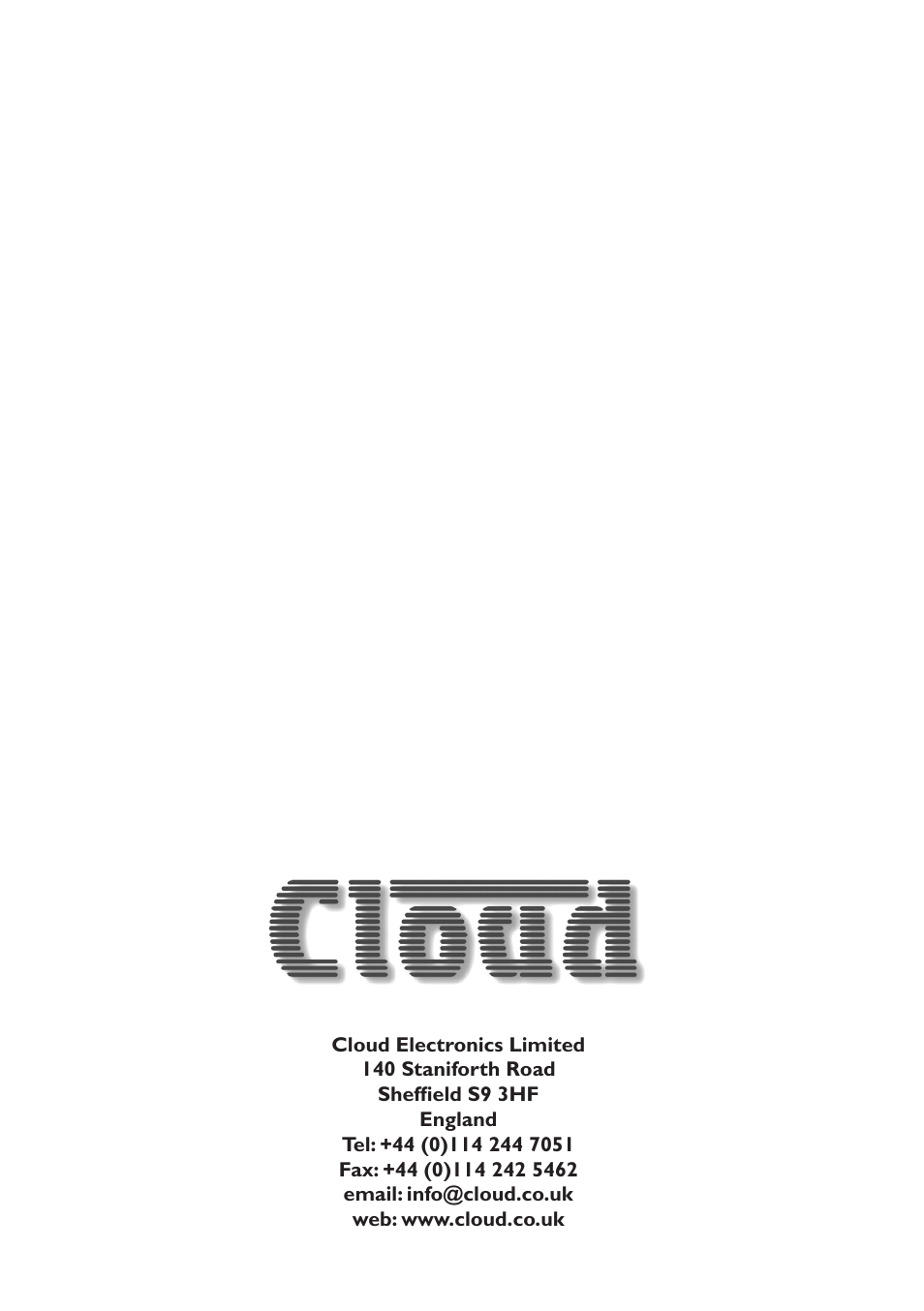 Cloud Electronics CDI-S100 User Manual | Page 12 / 12