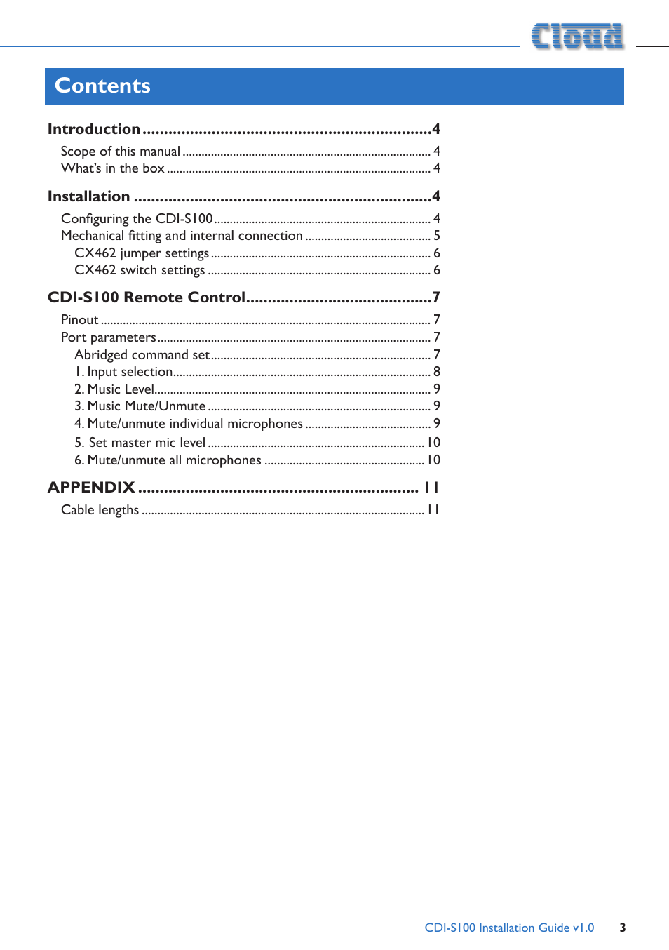 Cloud Electronics CDI-S100 User Manual | Page 3 / 12