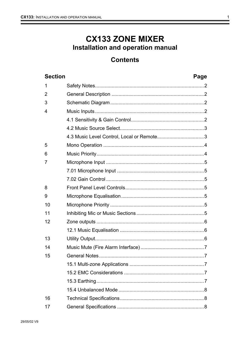 Cloud Electronics CX133 User Manual | Page 2 / 10